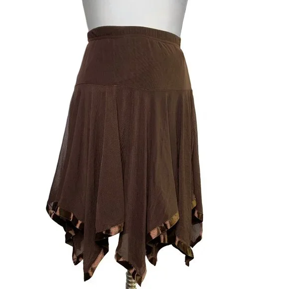 Temptation Italy Brown midi layered skirt - Picture 1 of 5